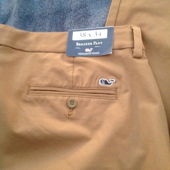 Vineyard Vines Men's 38x34 Brown Performance Breaker Pants - New With Tags - Picture 4 of 7